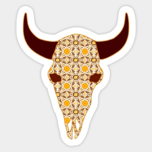 Buffalo Skull Sticker